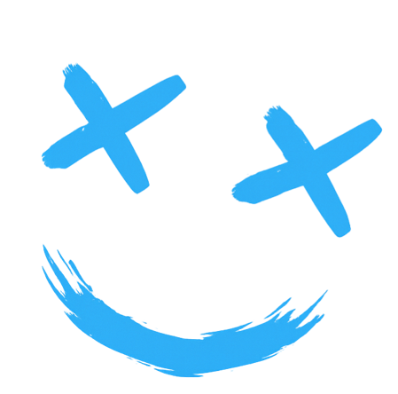 Handgezeichnetes Smiley-Symbol für ein strahlendes Lächeln
